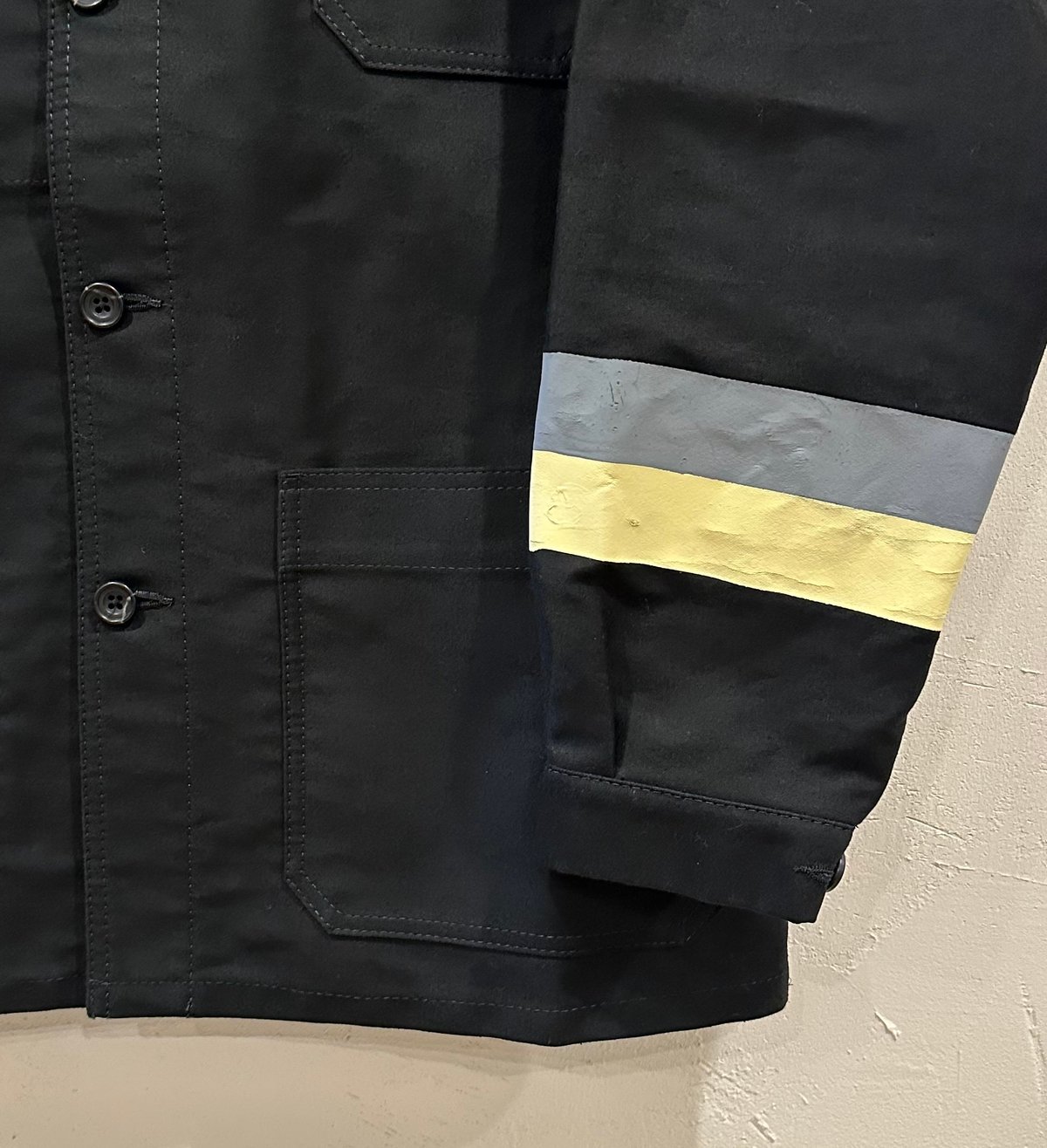 ルサンパレイユ 別注ブラックモールスキンジャケット サイズ40