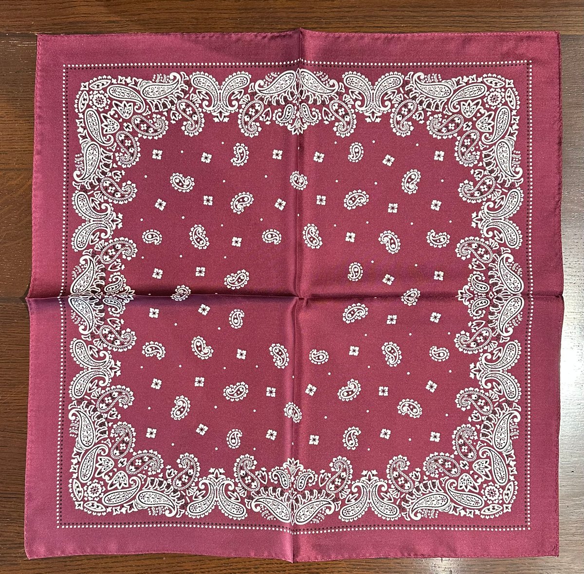 Bon Vieux オリジナル バンダナ柄 ネッカチーフ #ボルドー | Bon Vieux