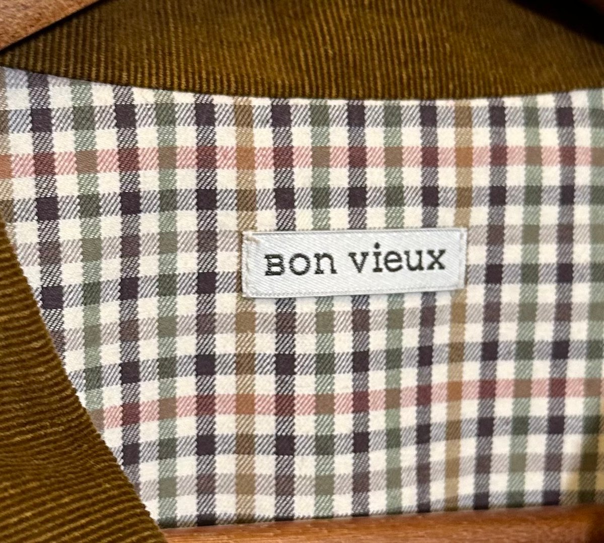 bon vieux ボンビュー チェックカバーオール　サイズM Bon Vieux チェックカバーオール サイズM | Bon Vieux