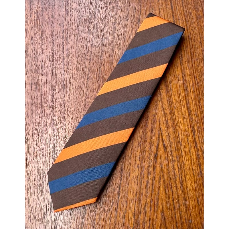ブラウンストライプ ネクタイ 20471120 BLACK LINE】シルクストライプ