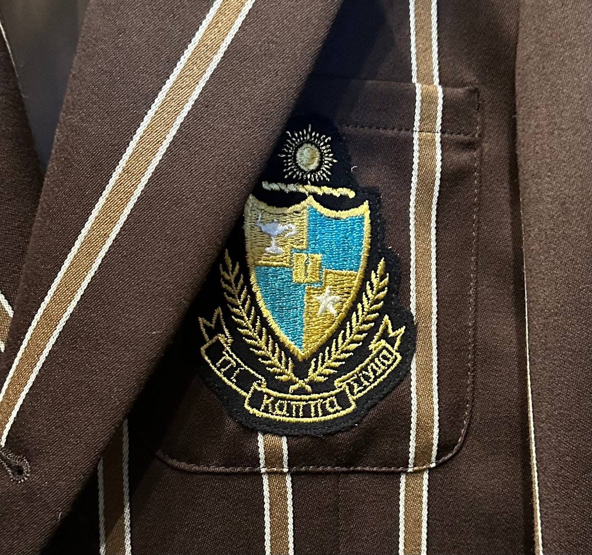 Bon Vieux オリジナル ストライプジャケット サイズM ターコイズブルー