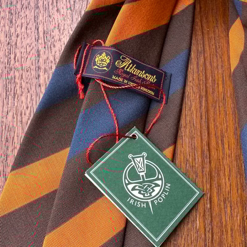 ꧁極美品꧂ ビームスエフ ネクタイ レジメンタル ストライプ グリーン ブラウン 極美品꧂ ビームスエフ ネクタイ レジメンタル ストライプ ブ