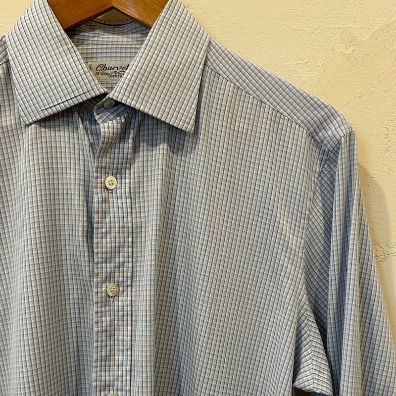 シャルべ チェックシャツ フレンチカフス | Bon Vieux