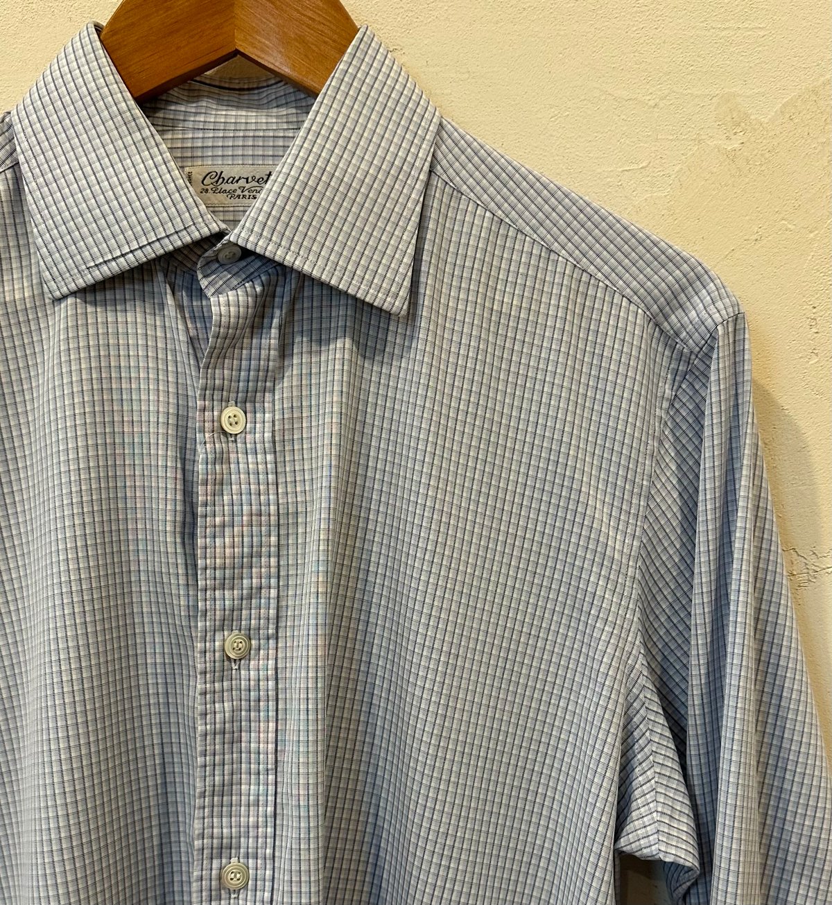 シャルべ チェックシャツ フレンチカフス | Bon Vieux シャルべ チェックシャツ フレンチカフス | Bon Vieux