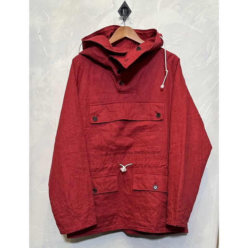 Bon Vieux ヘンプ アノラックパーカー #レッド サイズM | Bon Vieux