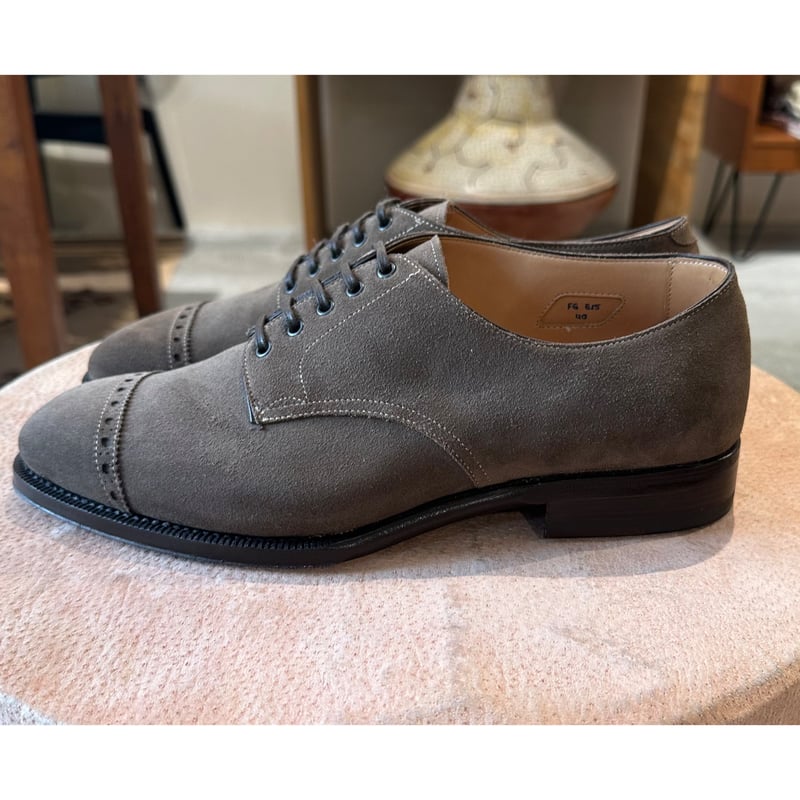 【未使用★箱付】di colletti ディ•コレッティ　スエードシューズ　43 フラテッリ ジャコメッティ スエード ブラインドセミブローグ