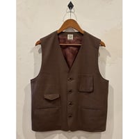 アスコット ニットタイ #ブラウン×オレンジ×エクリュ | Bon Vieux