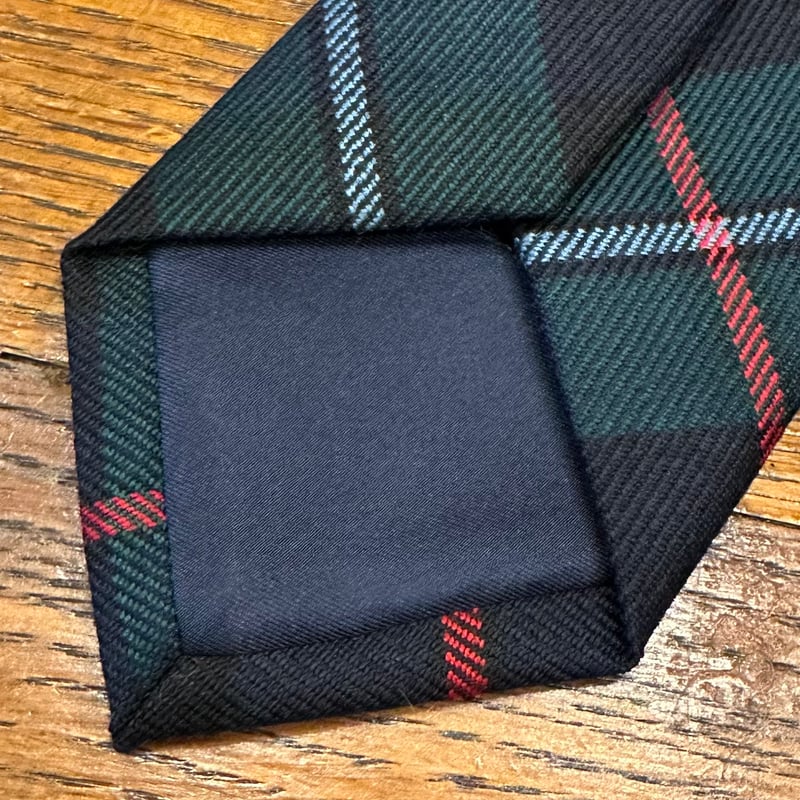 ジョンコンフォート ウールチェックタイ ネイビー×グリーン系 | Bon Vieux