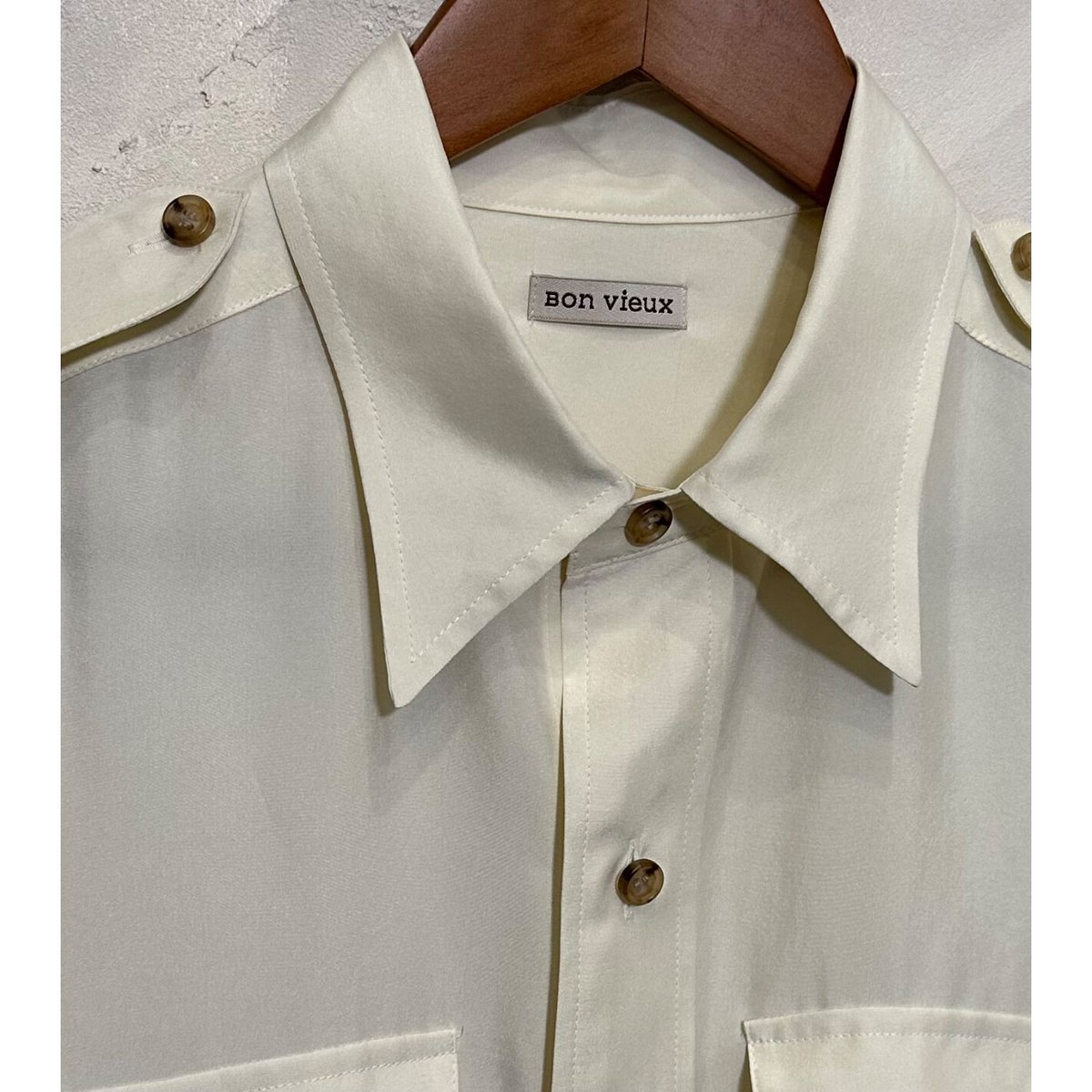 bon vieux シルクシャツ　M ボンヴュー オリジナル シルクシャツ サイズM | Bon Vieux
