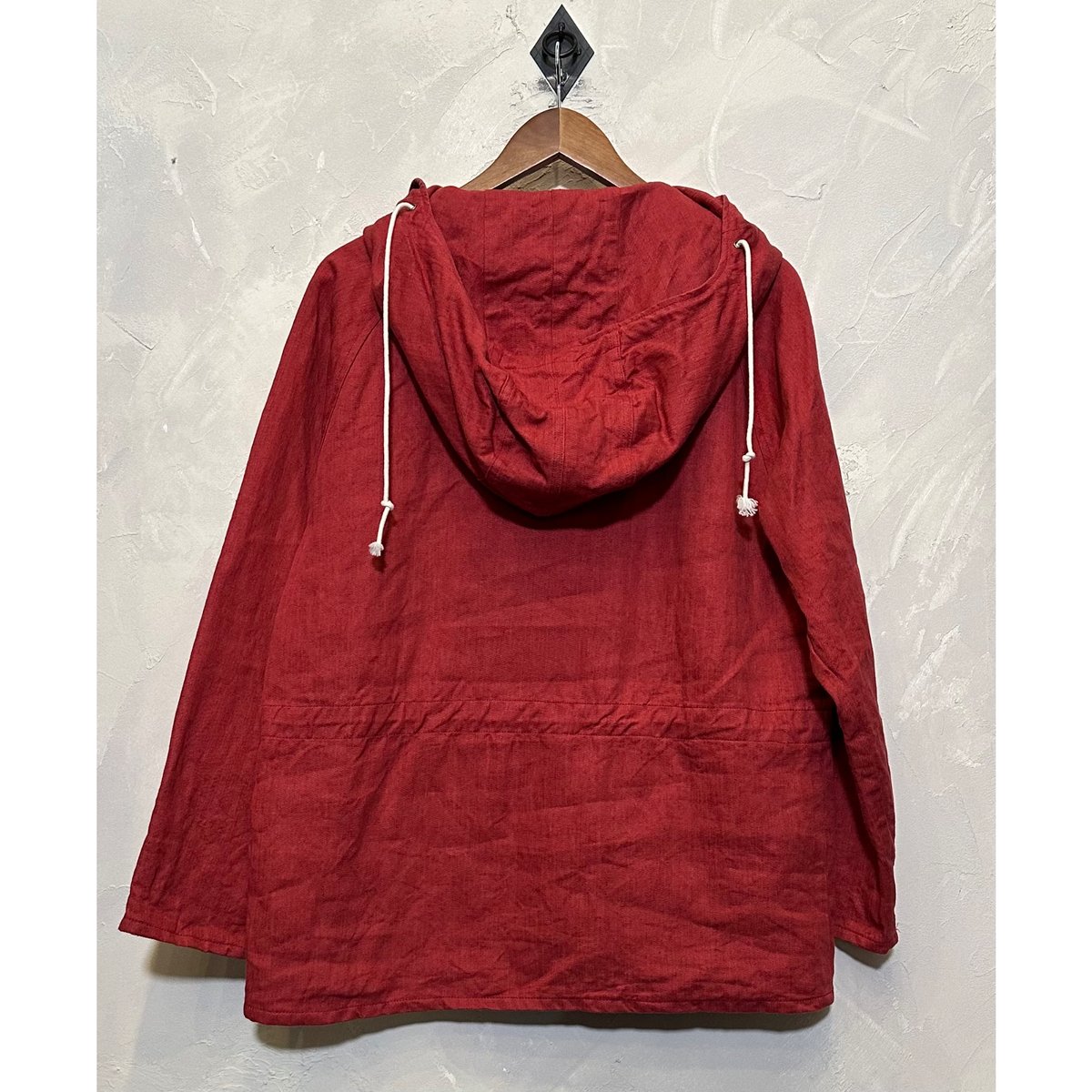 Bon Vieux ヘンプ アノラックパーカー #レッド サイズXS | Bon Vieux