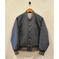 Bon Vieux オリジナル ストライプジャケット サイズL ブルーワッペン