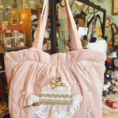 ギャザーbag ピンクケーキ