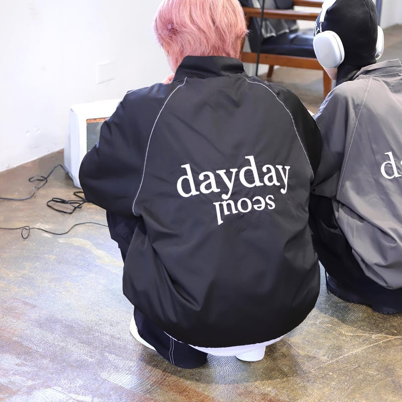 daydayseoul logo jacket ロゴジャケット ネイビー L