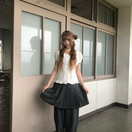 tag dot frill blouse