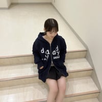 pattern logo doublezip hoodie