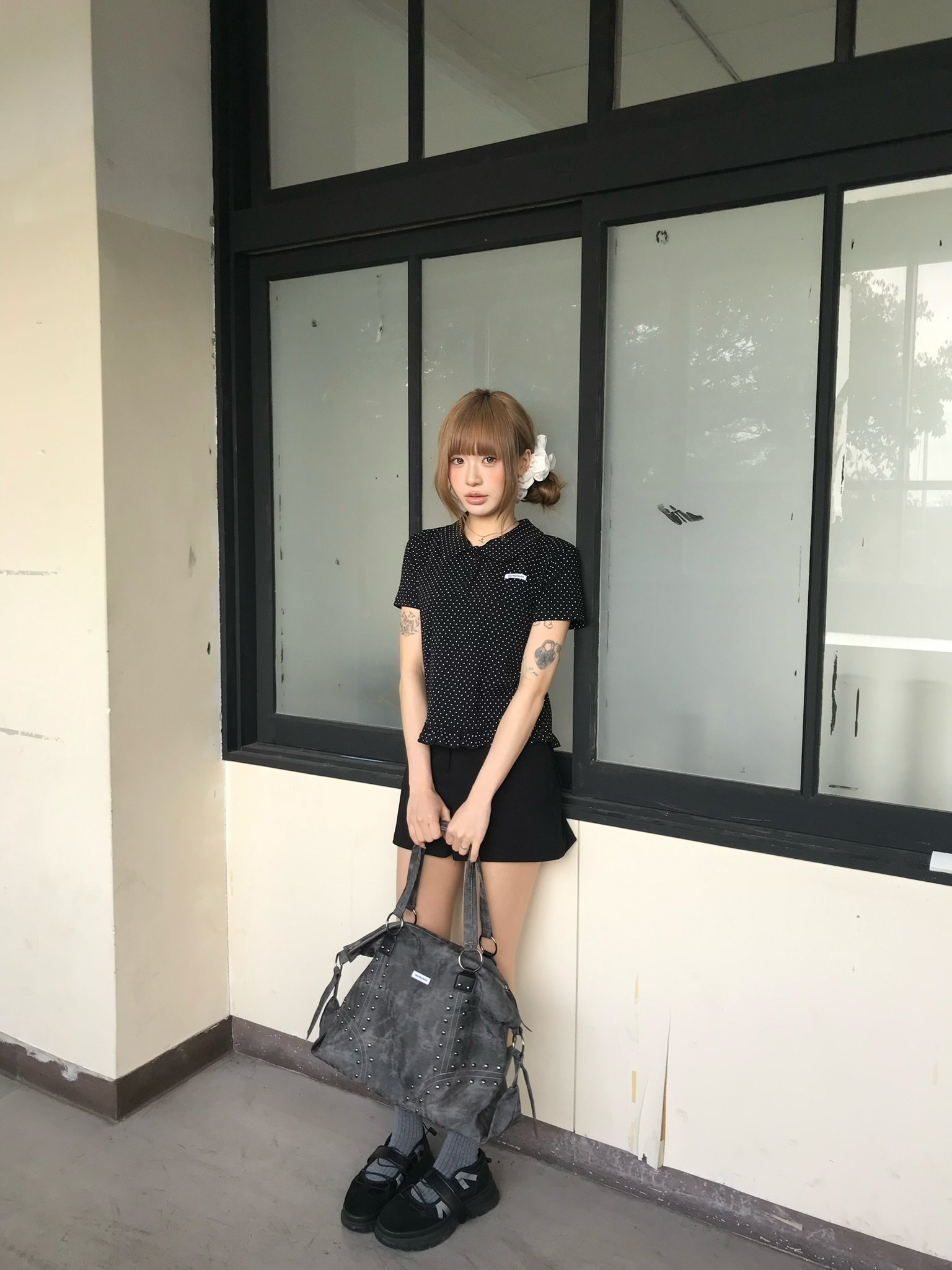daydayseoul ドット ポロ トップス tag dot polo tops | DAY DAY seoul's STORE
