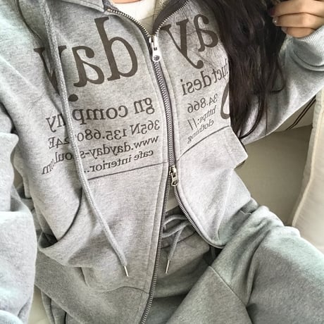 basic category logo doublezip hoodie