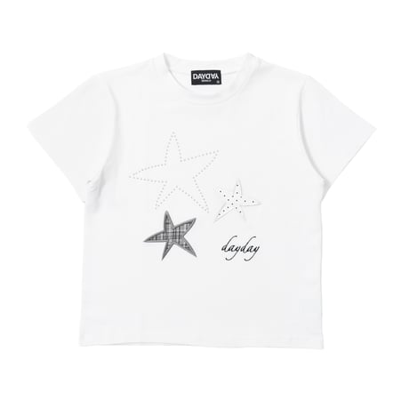 multi stars logo cropped tee