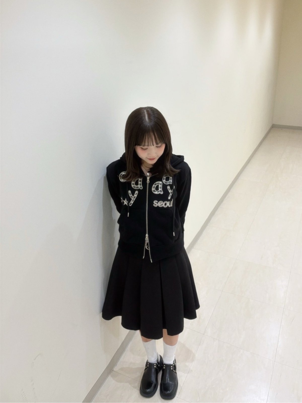 pattern logo doublezip hoodie | DAY DAY seoul's