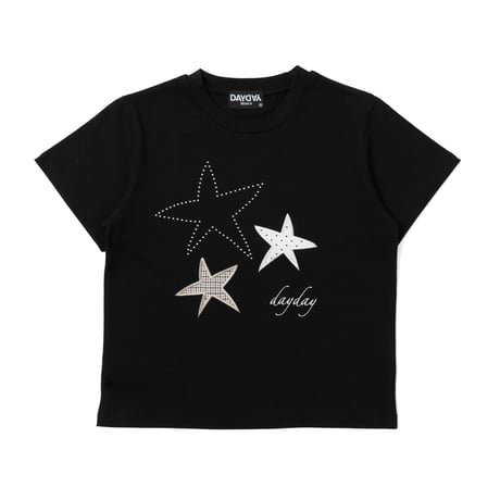 multi stars logo cropped tee