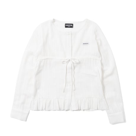 tag frill blouse