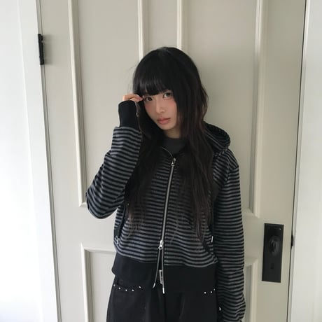 basic category logo doublezip hoodie