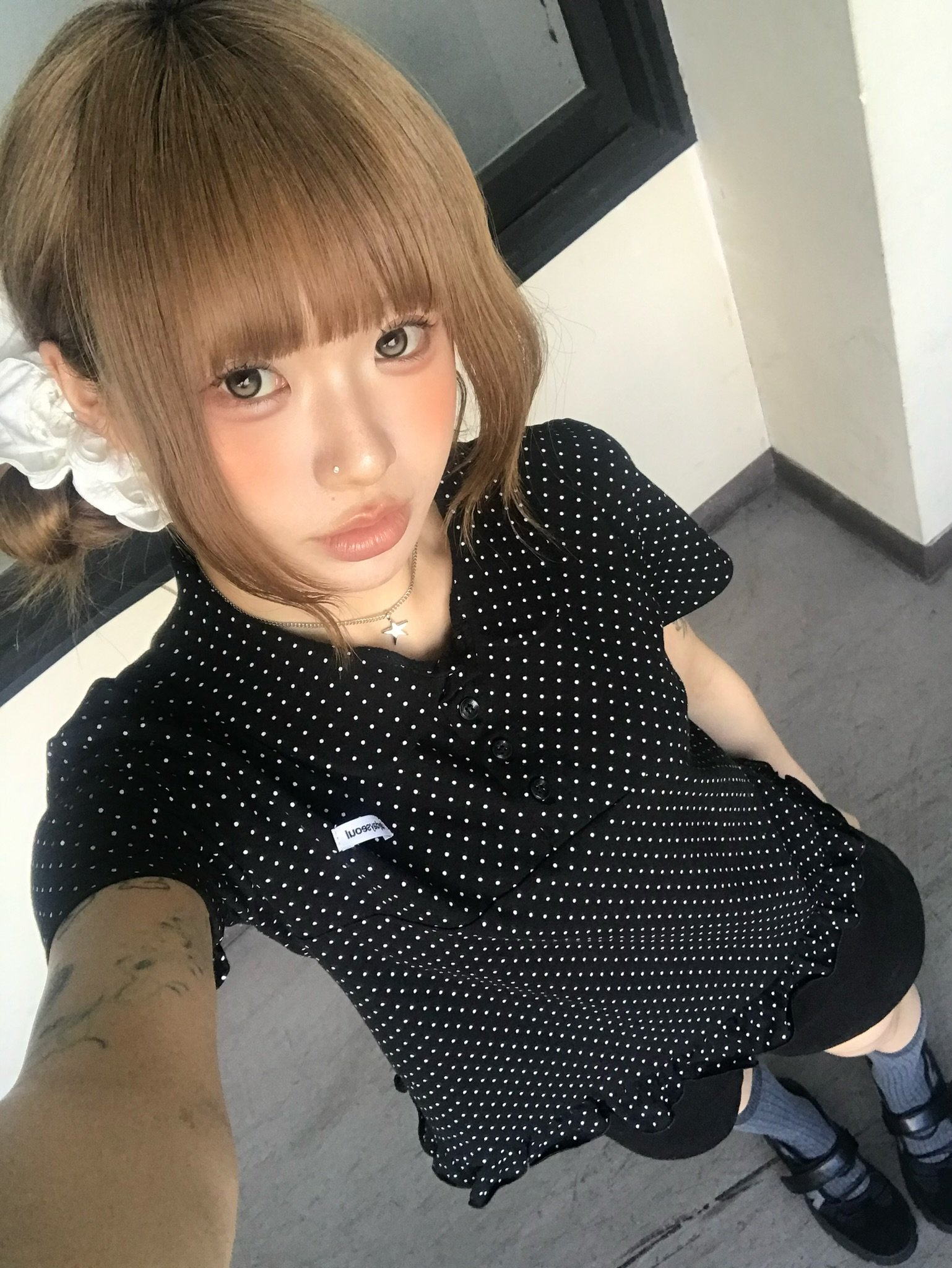 daydayseoul ドット ポロ トップス tag dot polo tops | DAY DAY seoul's STORE