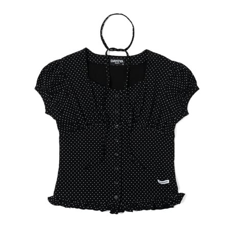 tag dot frill blouse