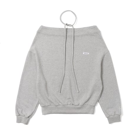 cross studs off shoulder sweatshirt