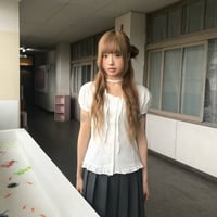 tag dot frill blouse