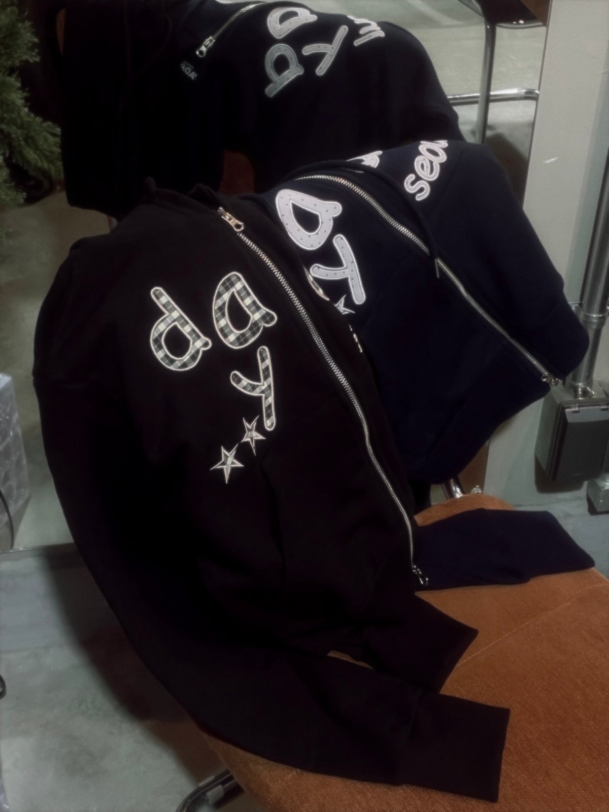 pattern logo doublezip hoodie | DAY DAY seoul's