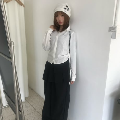 tag block drawstring shirt