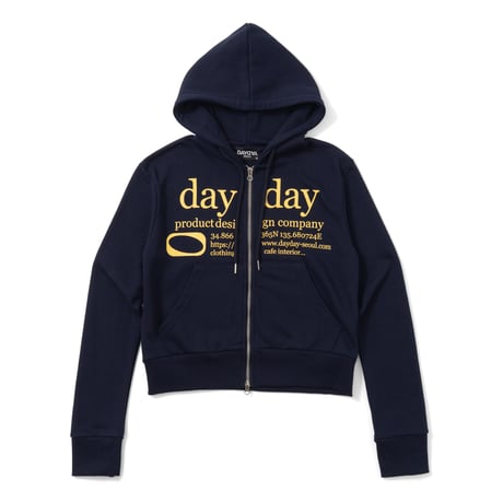 basic category logo doublezip hoodie