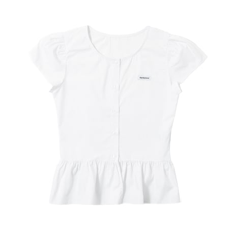 tag frill button tops