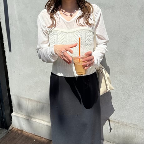 【SAMPLE SALE】bare rib knit bustier