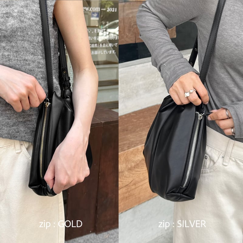 キャビアスキン　ノベルティ ブラックレザー ショルダーバッグ キャビアスキン ノベルティ ブラックレザー ショルダーバッグ