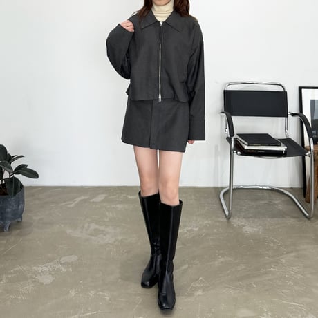 W zip short jacket
