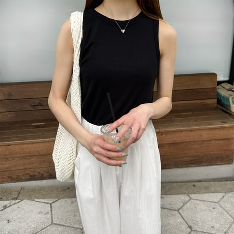 【SAMPLE SALE】simple rib tank
