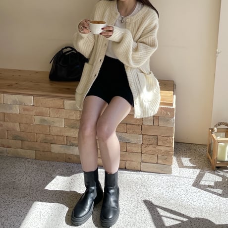 loose knit rib stitch cardigan