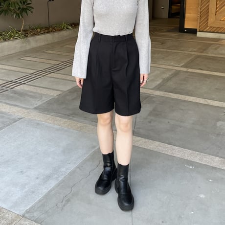 brushed twill half pants
