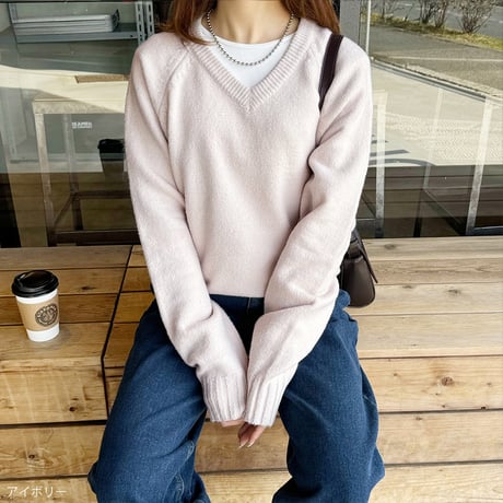 daily V neck knit