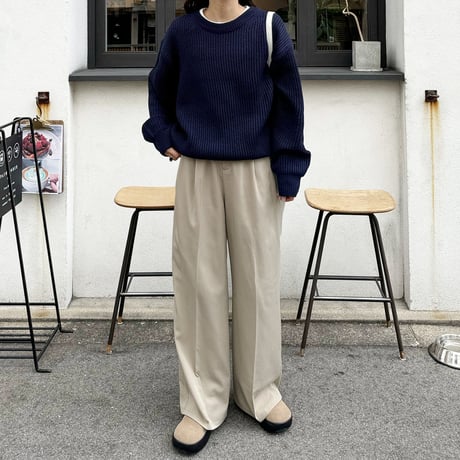 loose fit rib stitch knit