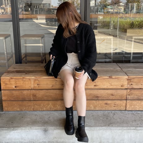 loose knit rib stitch cardigan