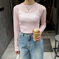 【SAMPLE SALE】color fit sheer long T