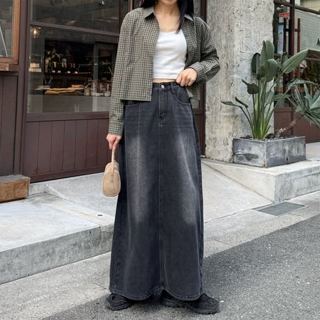 【SAMPLE SALE】denim long skirt