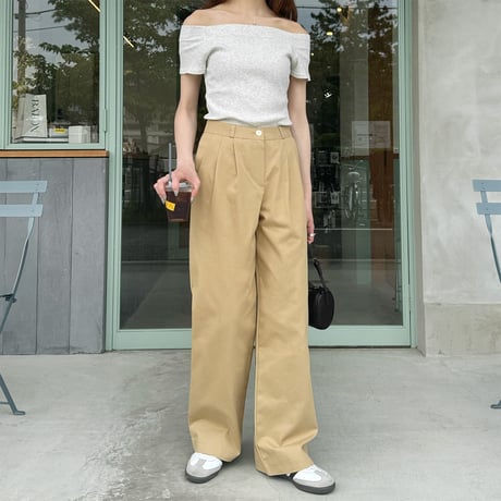 【SAMPLE SALE】cotton tuck pants