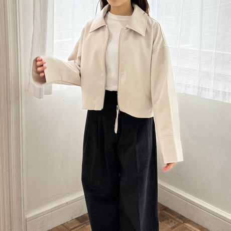 W zip short jacket