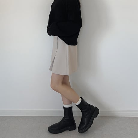 【SAMPLE SALE】box pleats mini skirt