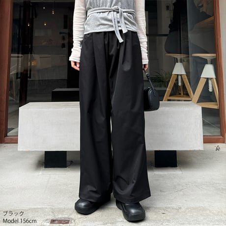 tuck balloon wide pants