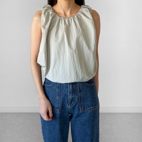 【SAMPLE SALE】drawstring balloon tank blouse